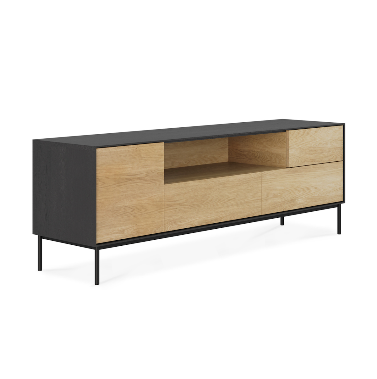 Meuble TV chêne avec rangement pour salon