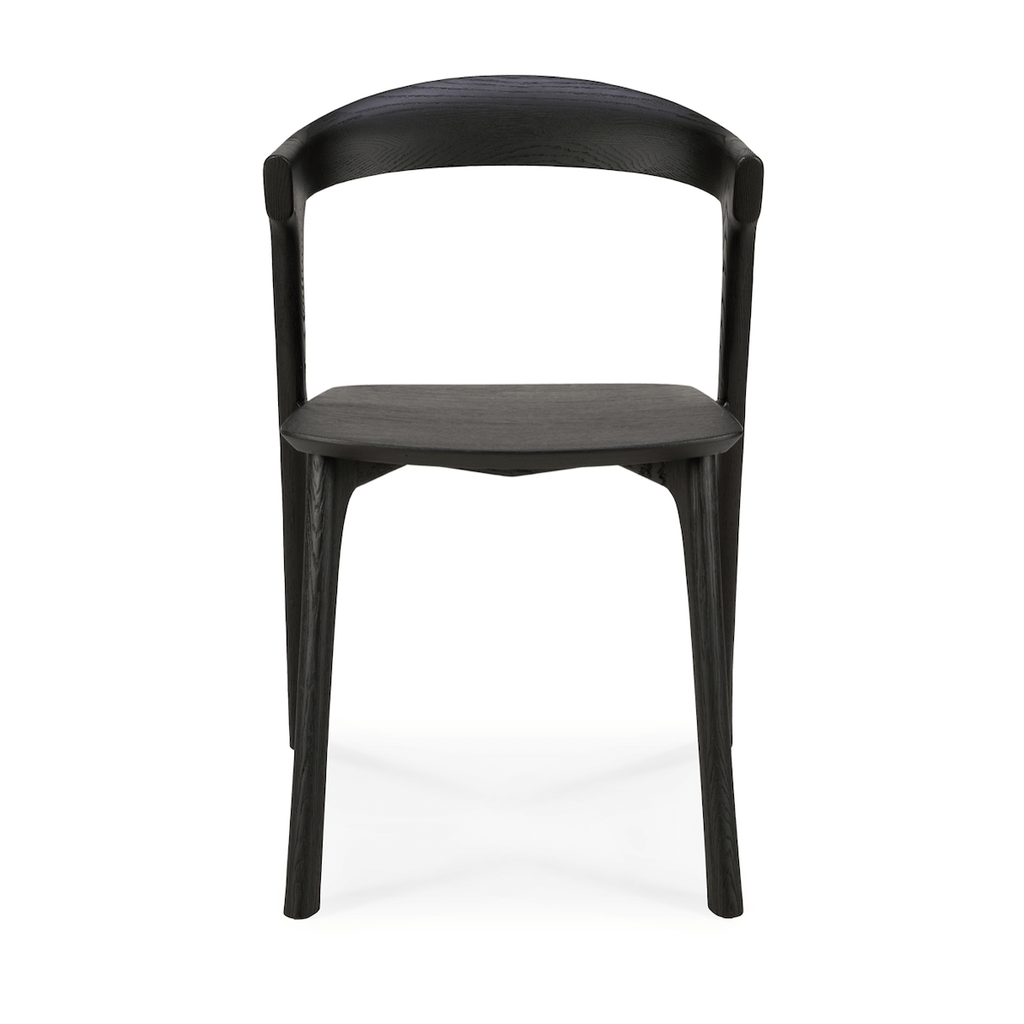 Chaise de salle à manger moderne en chêne noir pour salle à manger