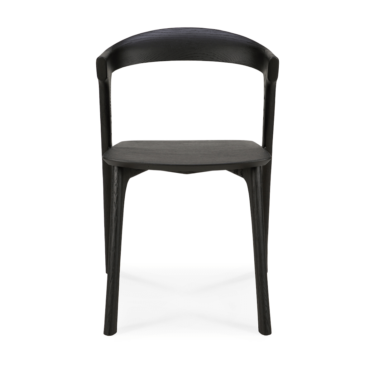 Chaise de salle à manger moderne en chêne noir pour salle à manger