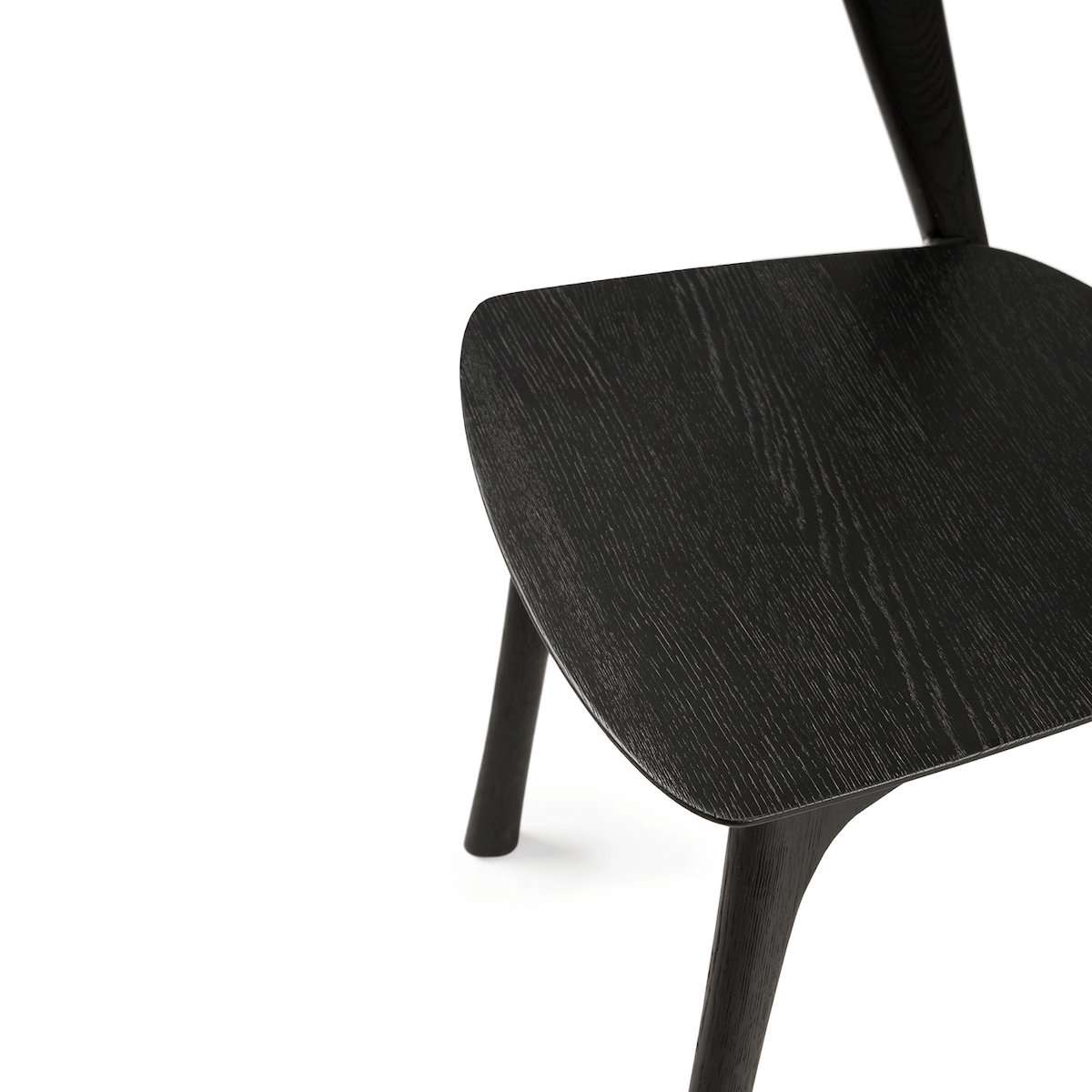 Chaise de salle à manger moderne en chêne noir pour salle à manger