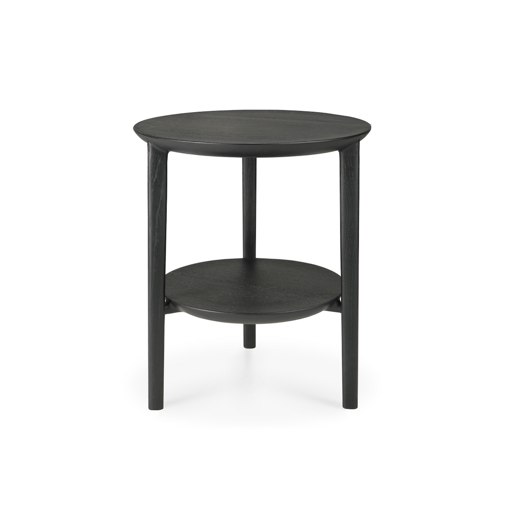 Table d'appoint moderne en chêne noir