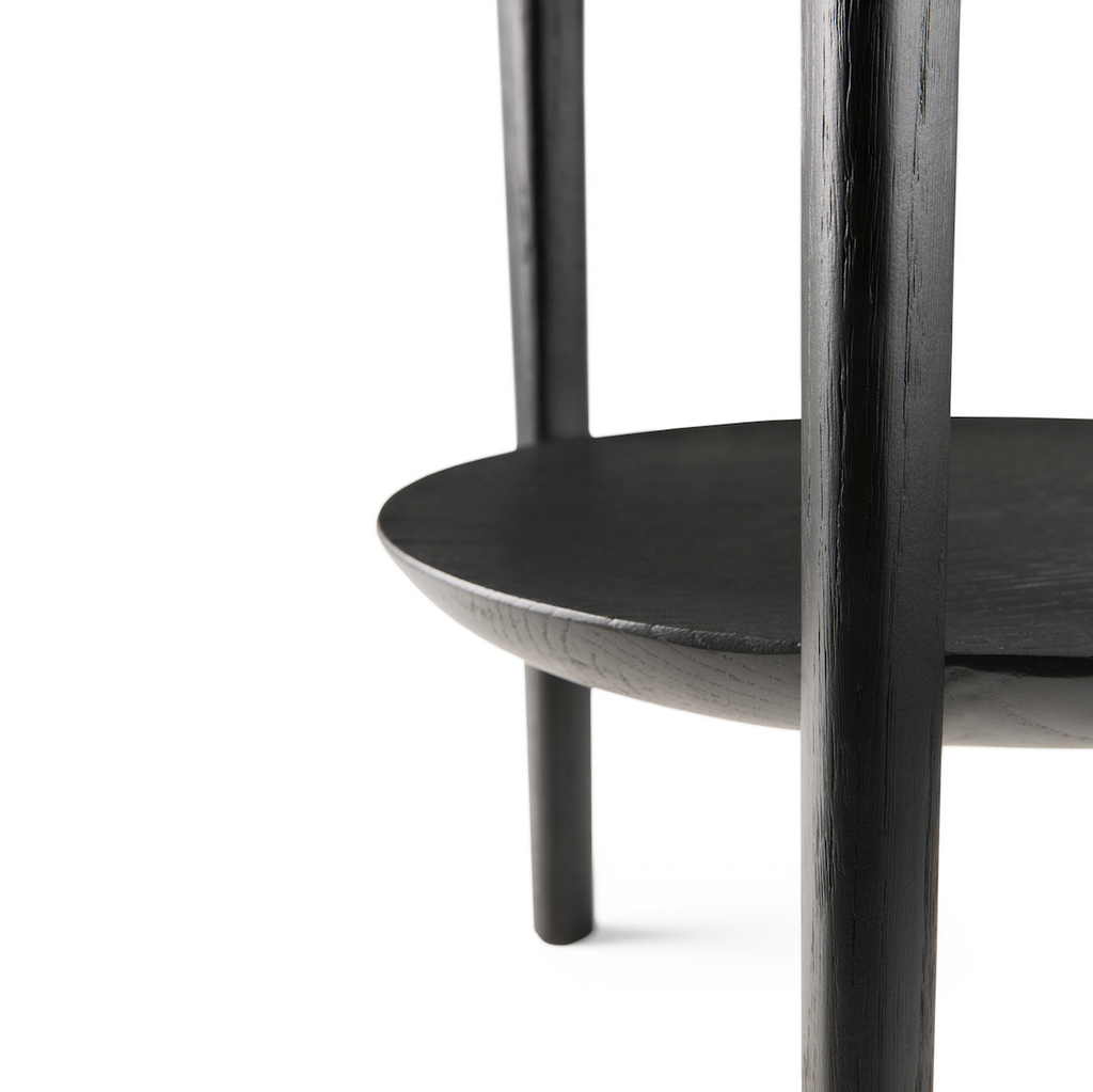 Table d'appoint moderne en chêne noir