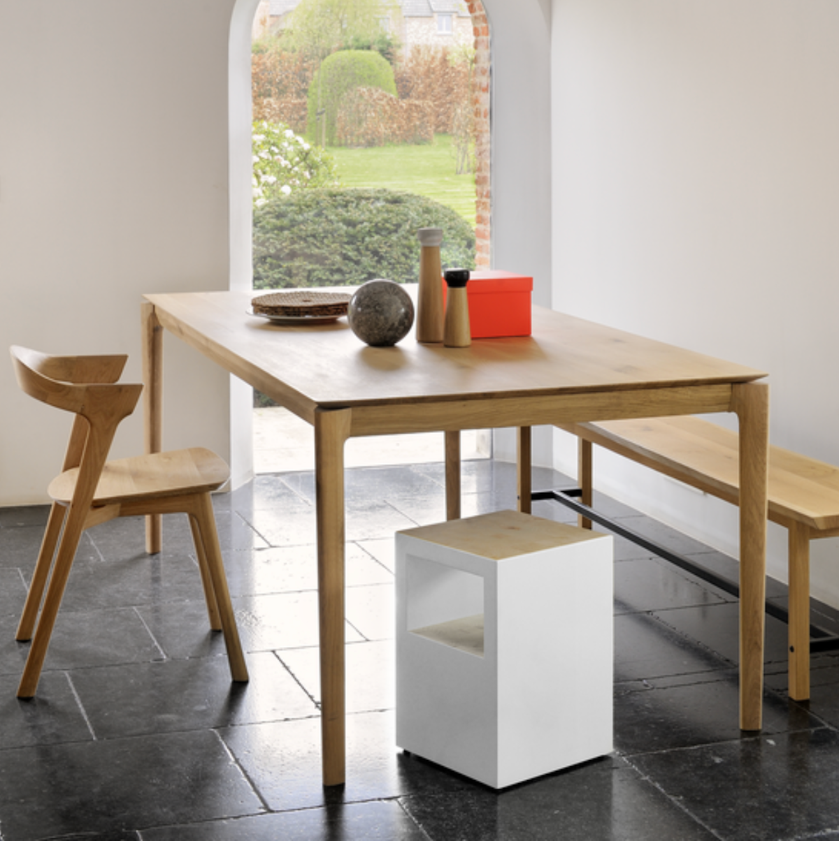 Chaise de salle à manger moderne en chêne pour salle à manger
