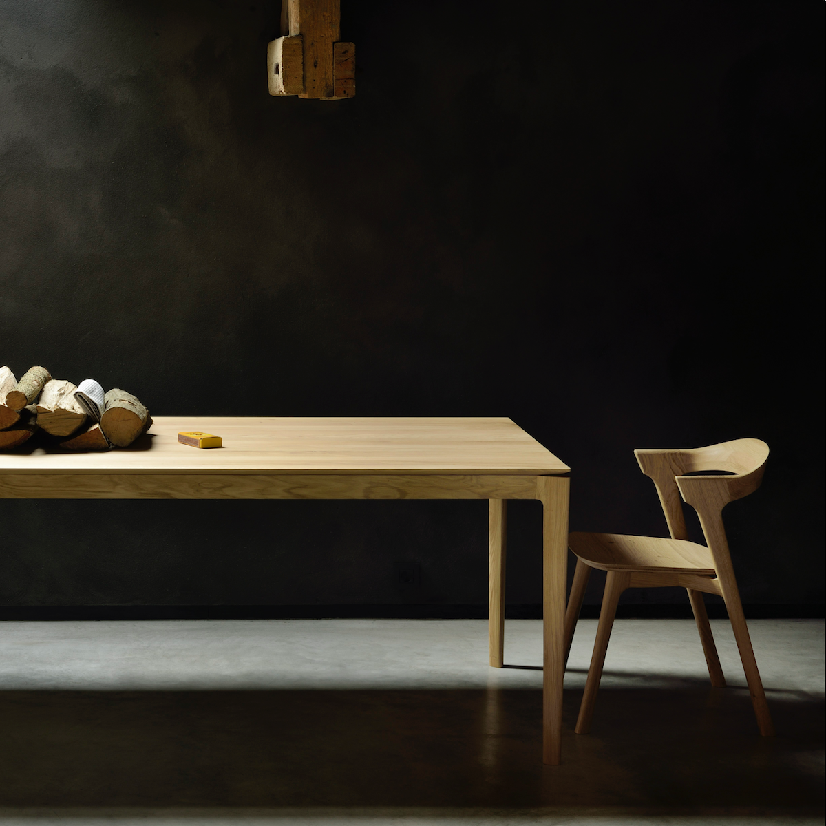 Chaise de salle à manger moderne en chêne pour salle à manger