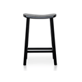 Tabouret de bar minimaliste noir en bois pour cuisine