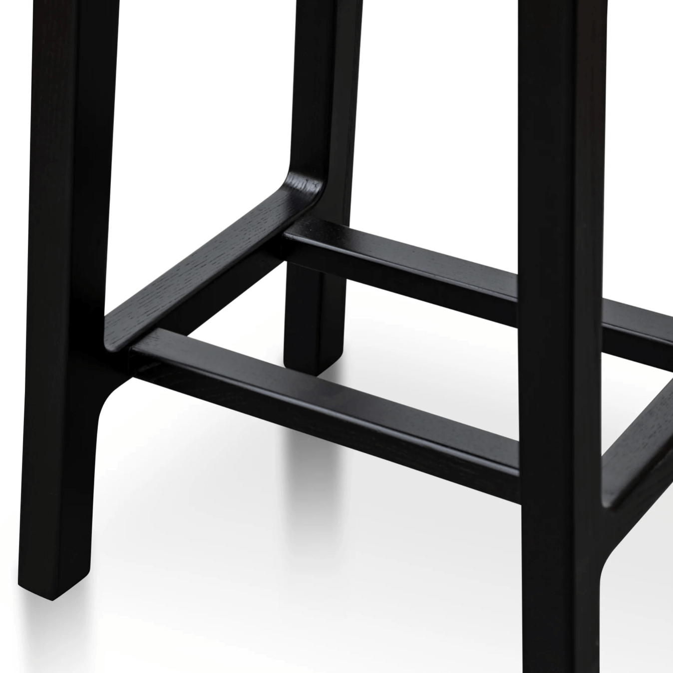 Tabouret de bar minimaliste noir en bois pour cuisine