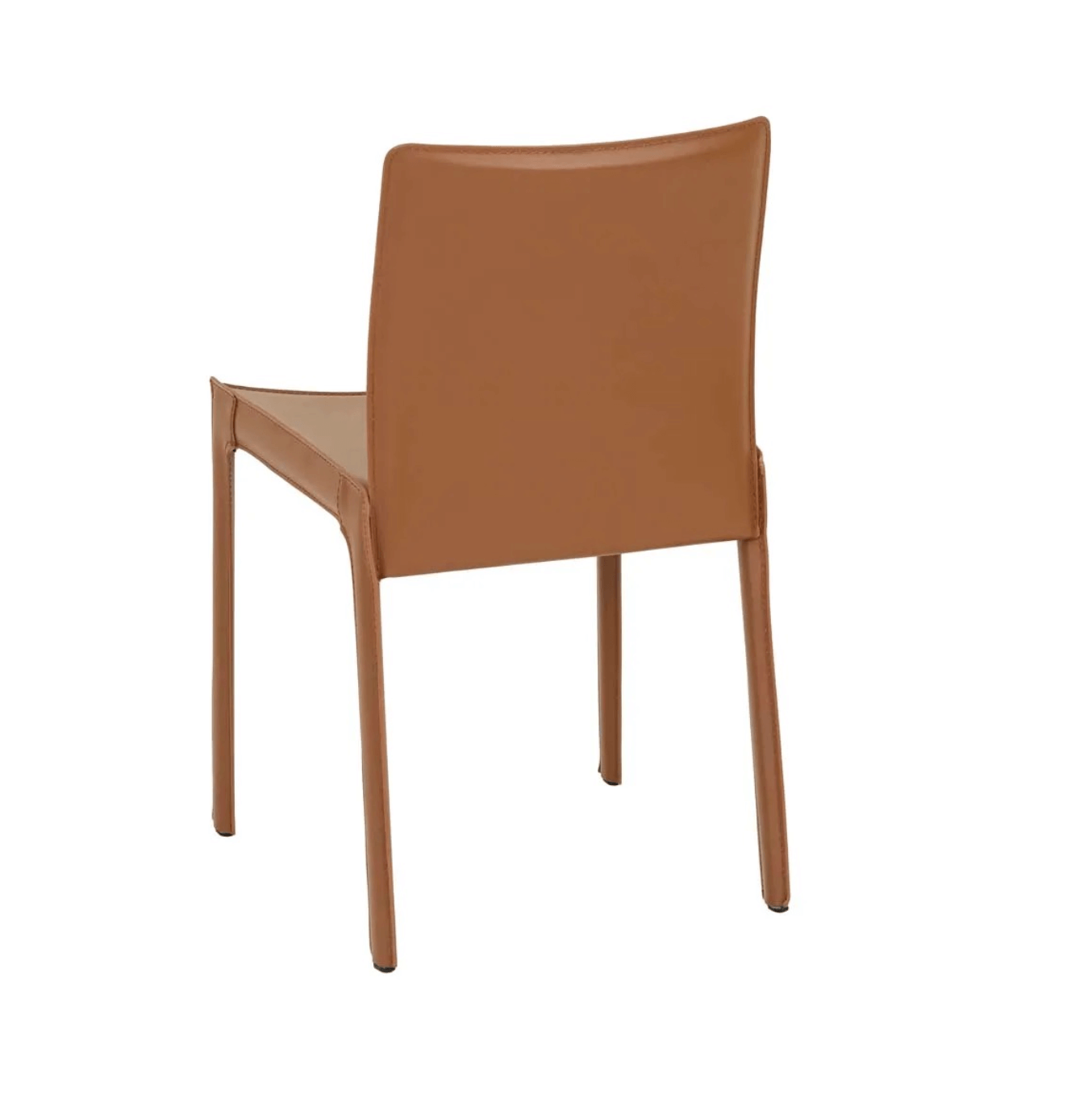Chaise de salle à manger en cuir tanné et rembourrée pour la salle à manger