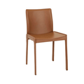 Chaise de salle à manger en cuir tanné et rembourrée pour la salle à manger
