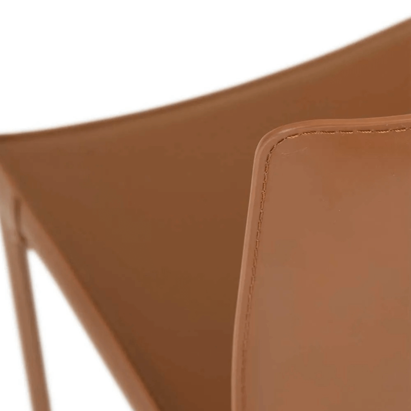 Chaise de salle à manger en cuir tanné et rembourrée pour la salle à manger