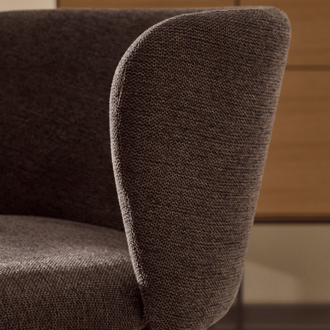Tabouret de bar moderne en chenille anthracite avec mousse haute densité et dossier incurvé pour cuisine
