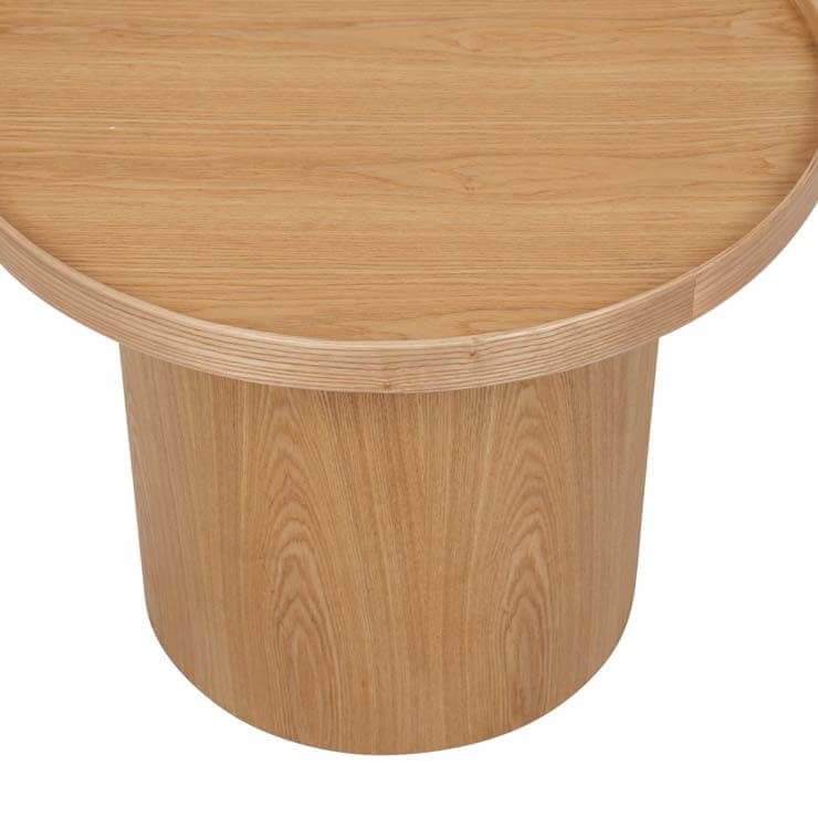 Table d'appoint en chêne, finition frêne naturel