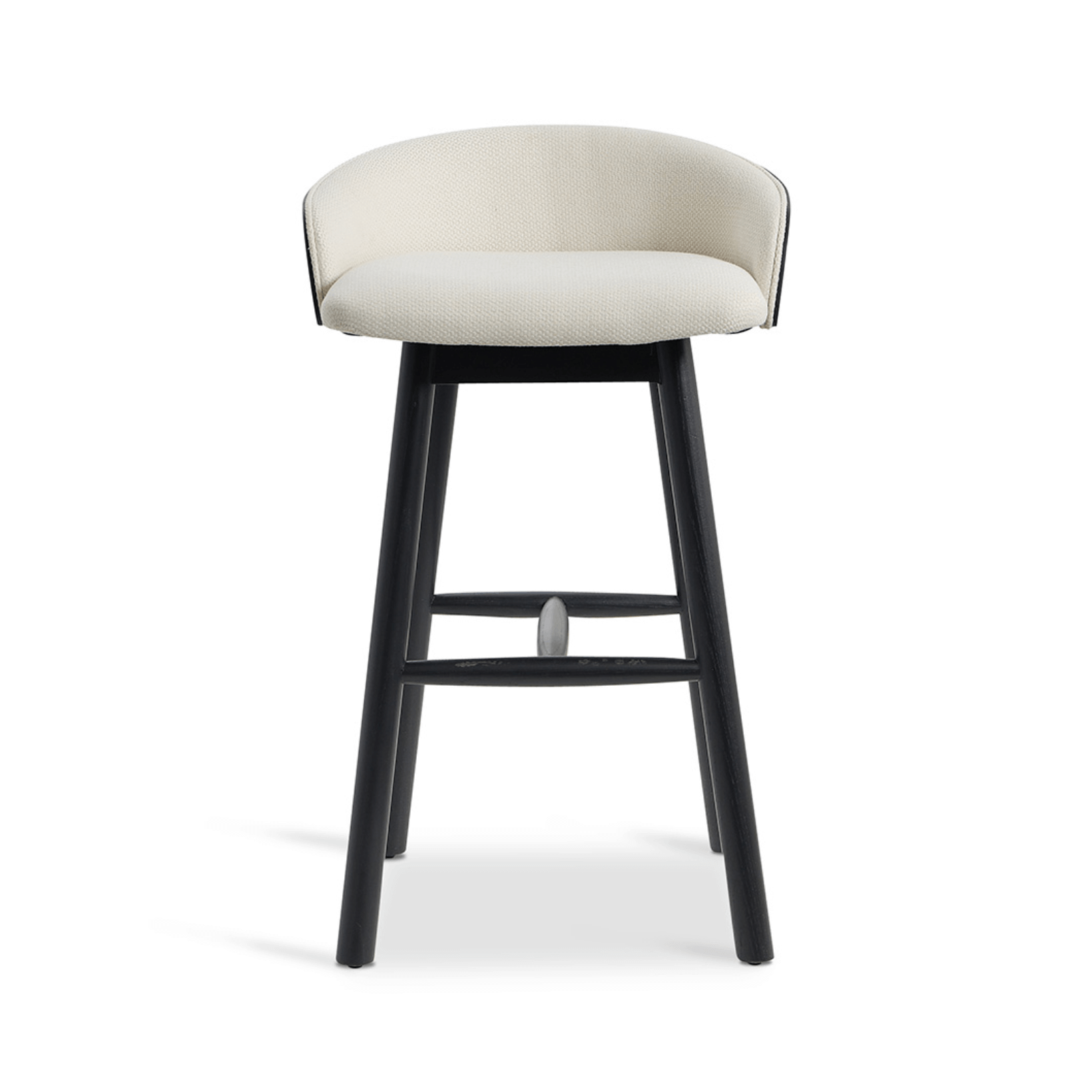Tabouret de bar en frêne noir avec assise rembourrée pour cuisine
