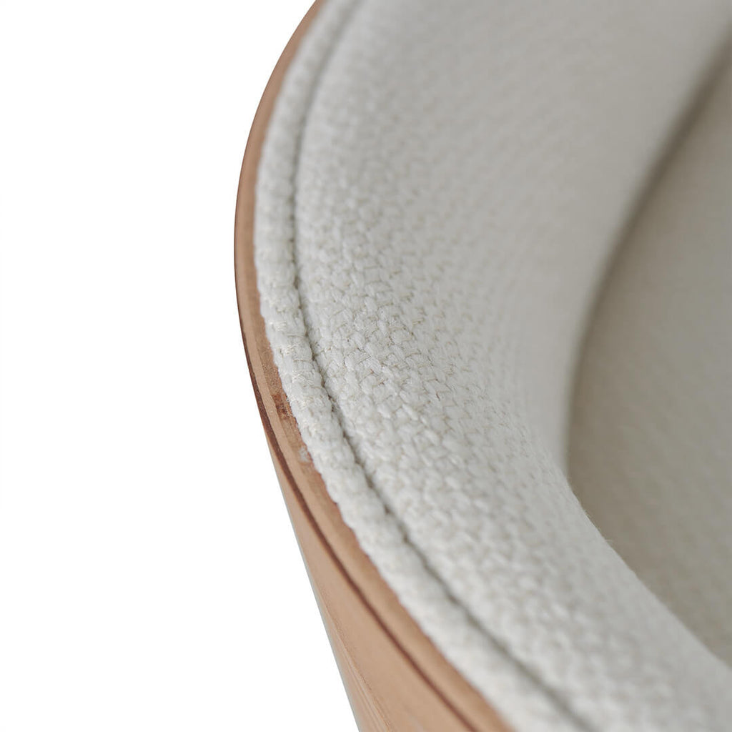 Tabouret de bar en frêne naturel avec assise rembourrée pour cuisine
