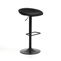 Tabouret de bar en acier noir pivotant et rembourré pour cuisine