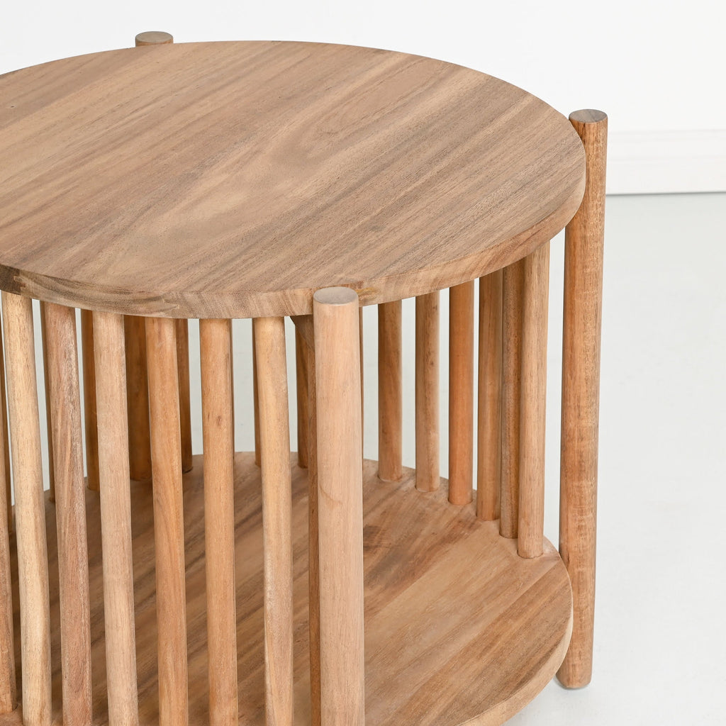 Table de chevet en bois naturel pour chambre à coucher