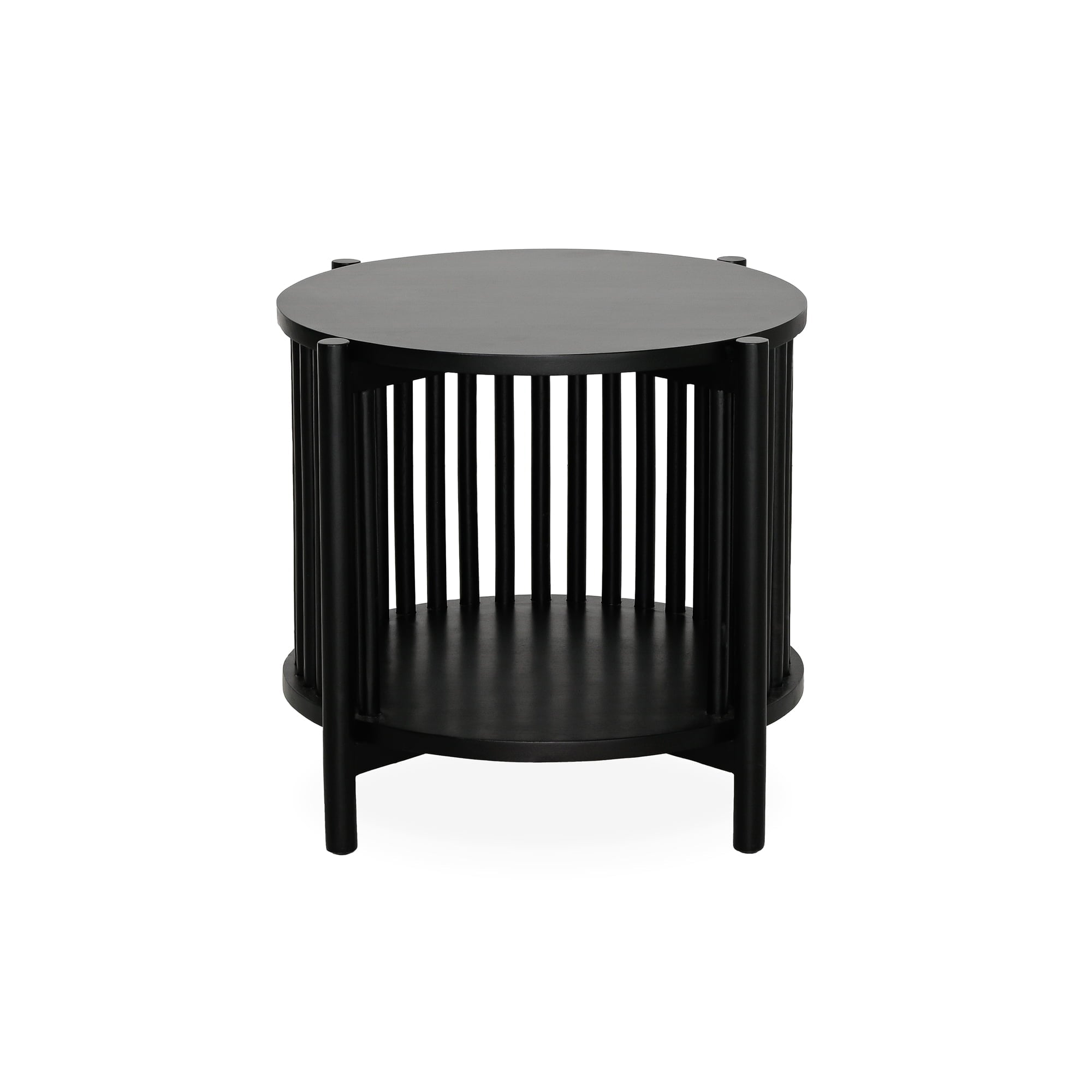 Table de chevet noire en bois pour chambre à coucher