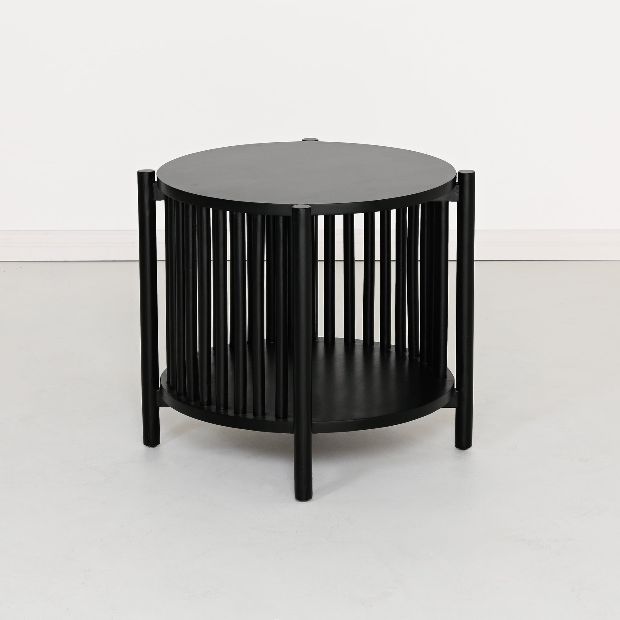 Table de chevet noire en bois pour chambre à coucher