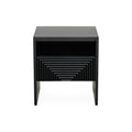 Table de chevet noire en bois pour chambre à coucher