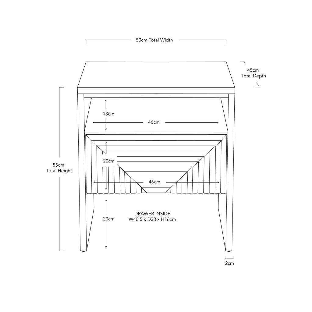 Table de chevet noire en bois pour chambre à coucher