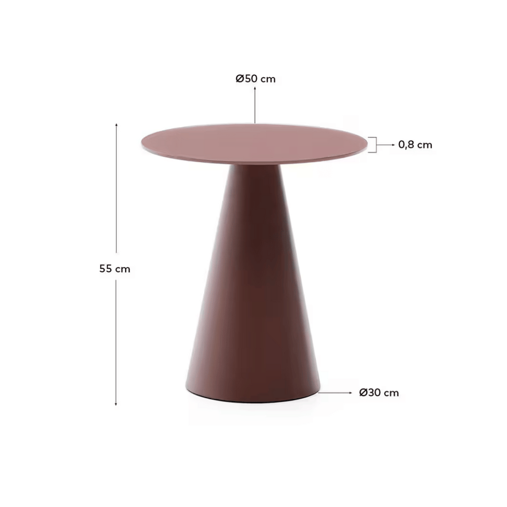 Table d'appoint en métal moderne