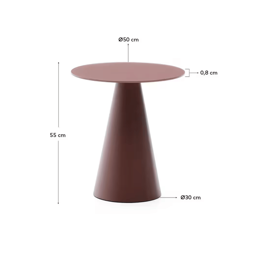 Table d'appoint en métal moderne