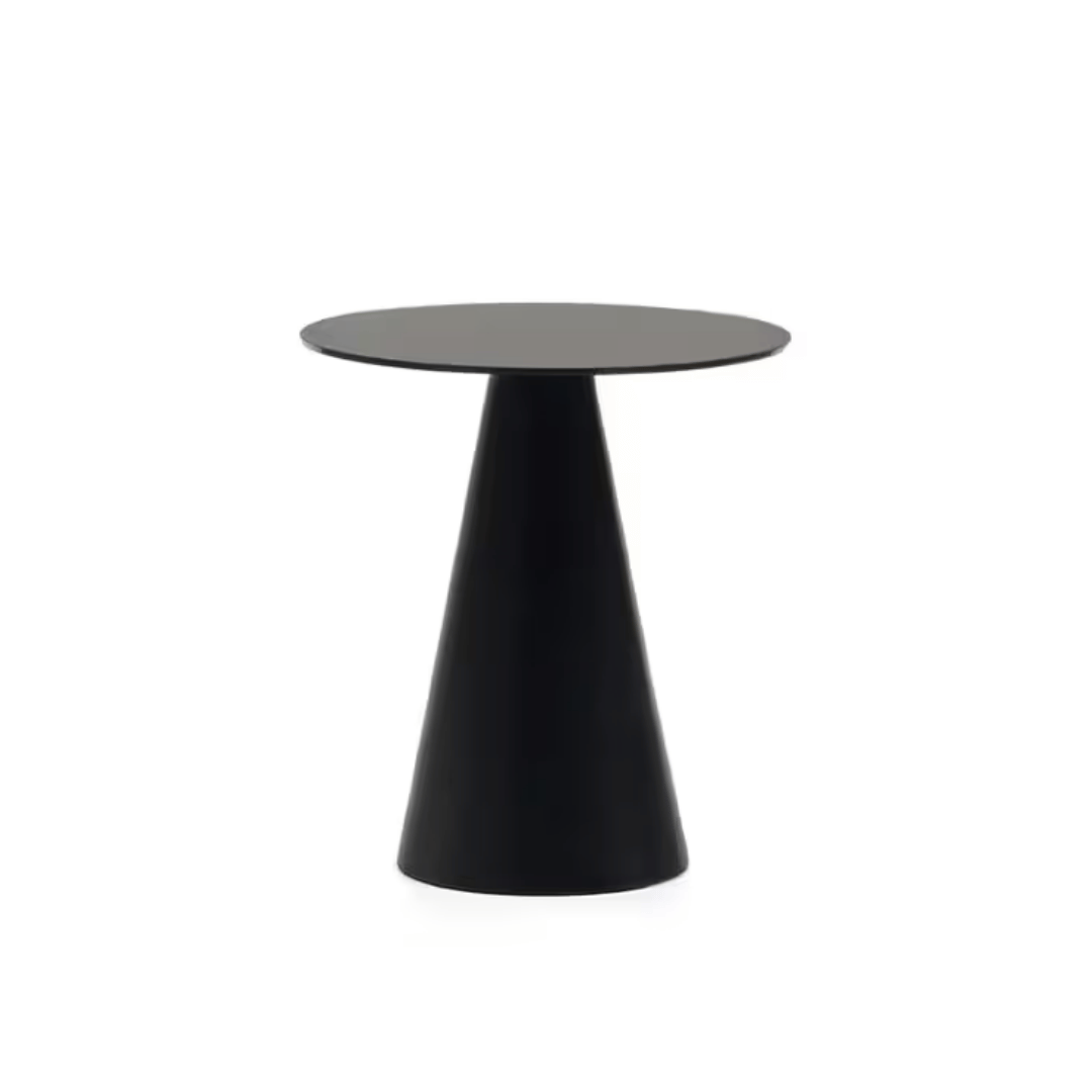 Table d'appoint moderne en métal noir