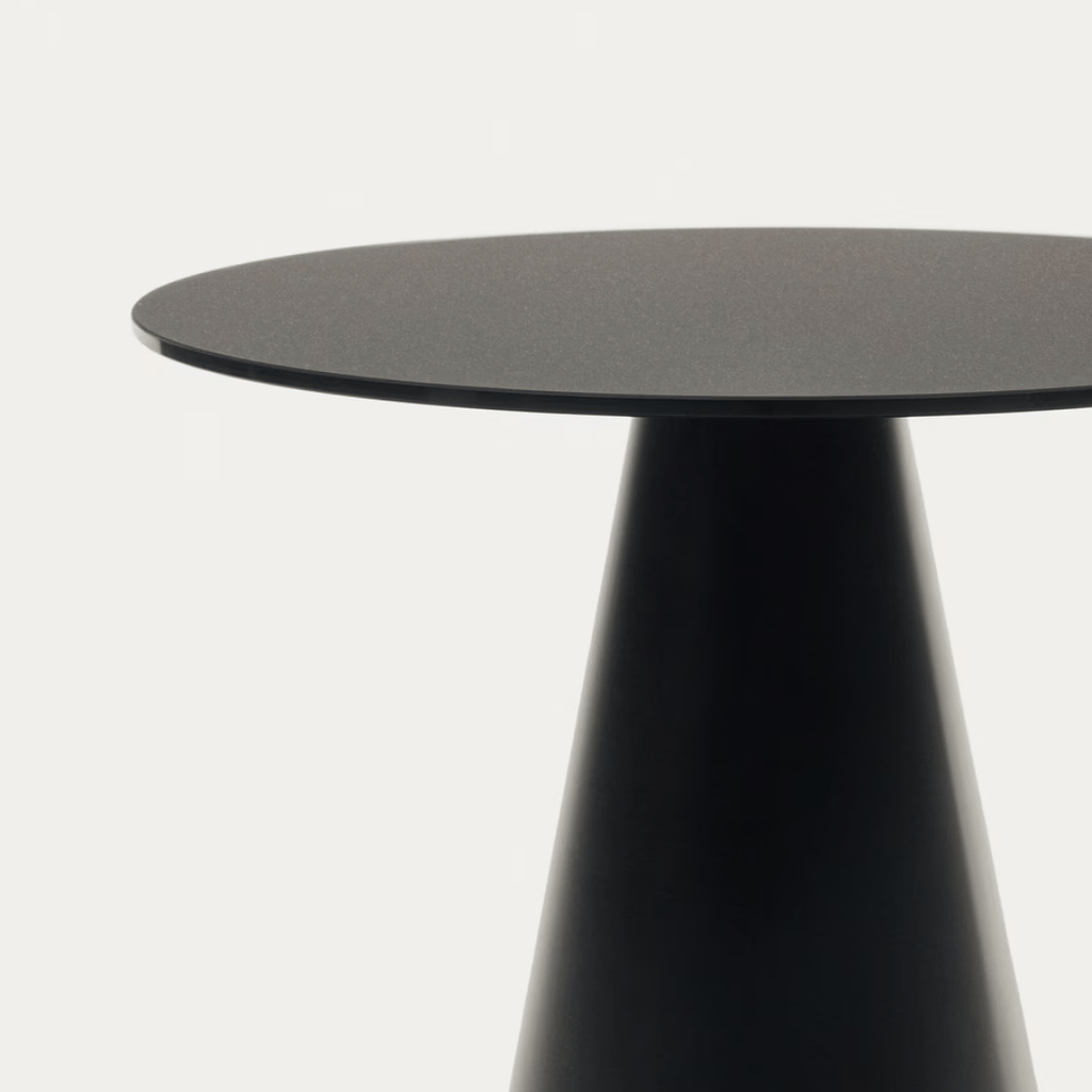 Table d'appoint moderne en métal noir