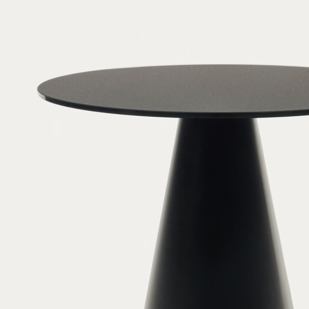 Table d'appoint moderne en métal noir