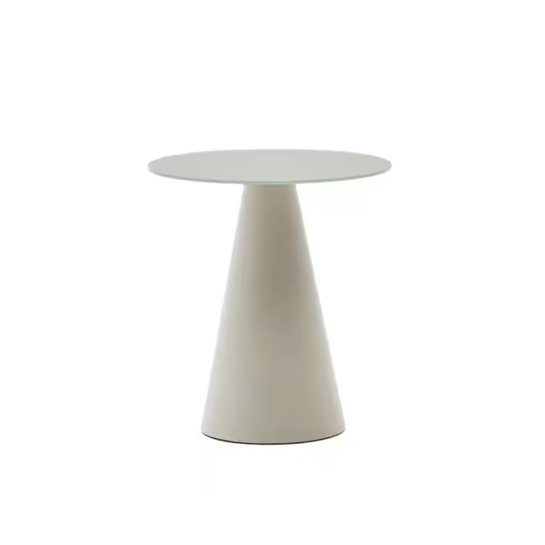 Table d'appoint moderne en métal gris