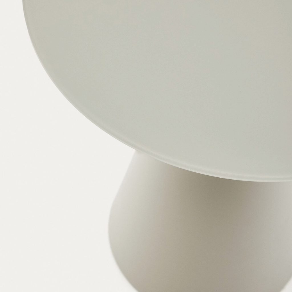 Table d'appoint moderne en métal gris