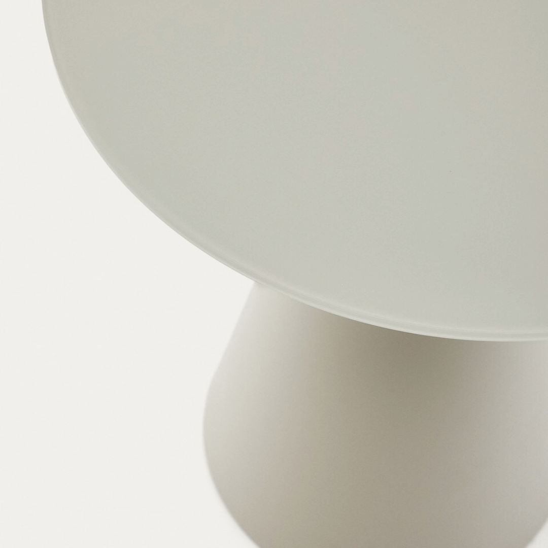 Table d'appoint moderne en métal gris