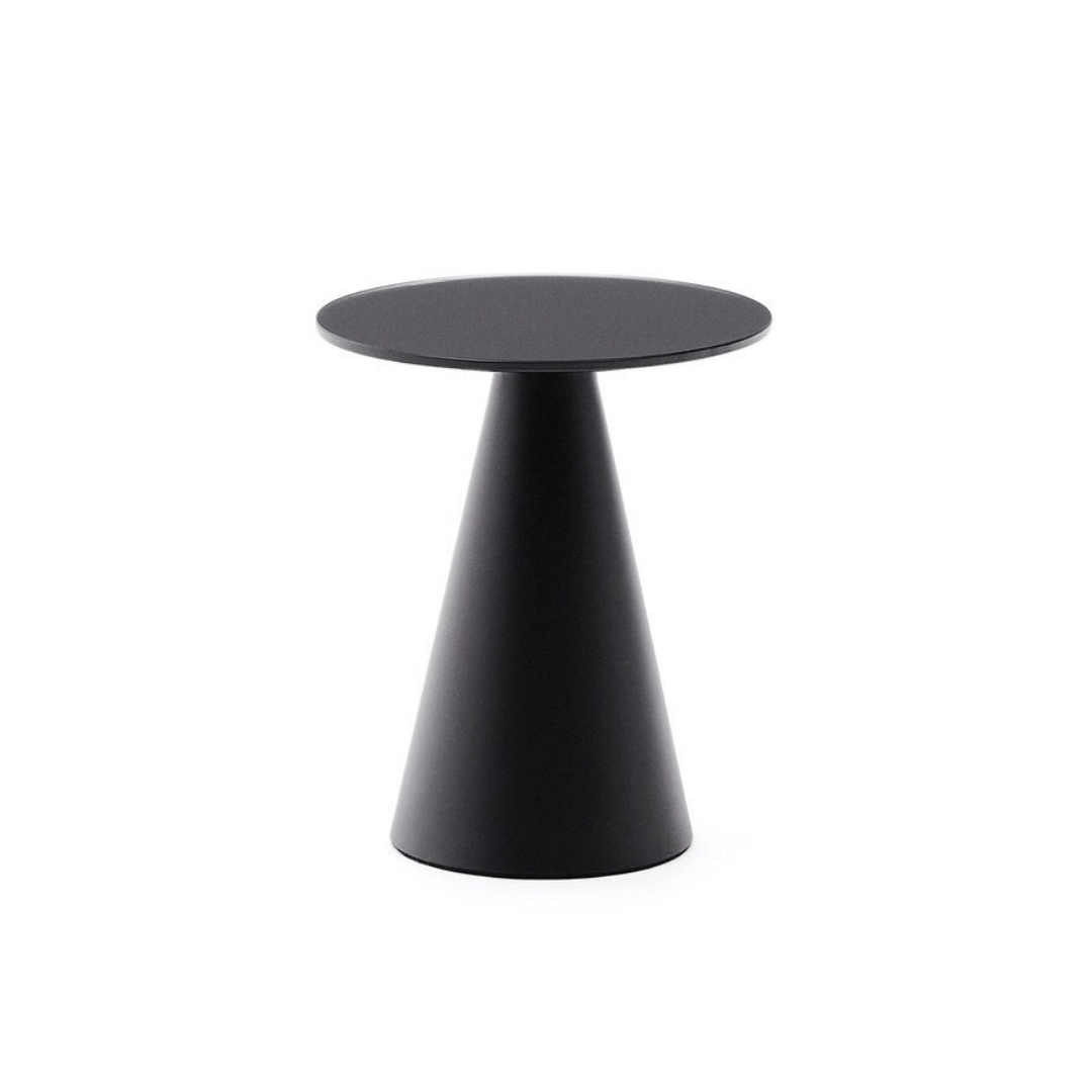 Table d'appoint moderne en métal noir