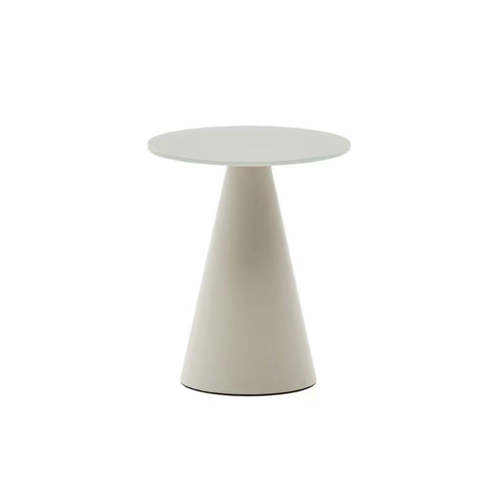 Table d'appoint moderne en métal gris