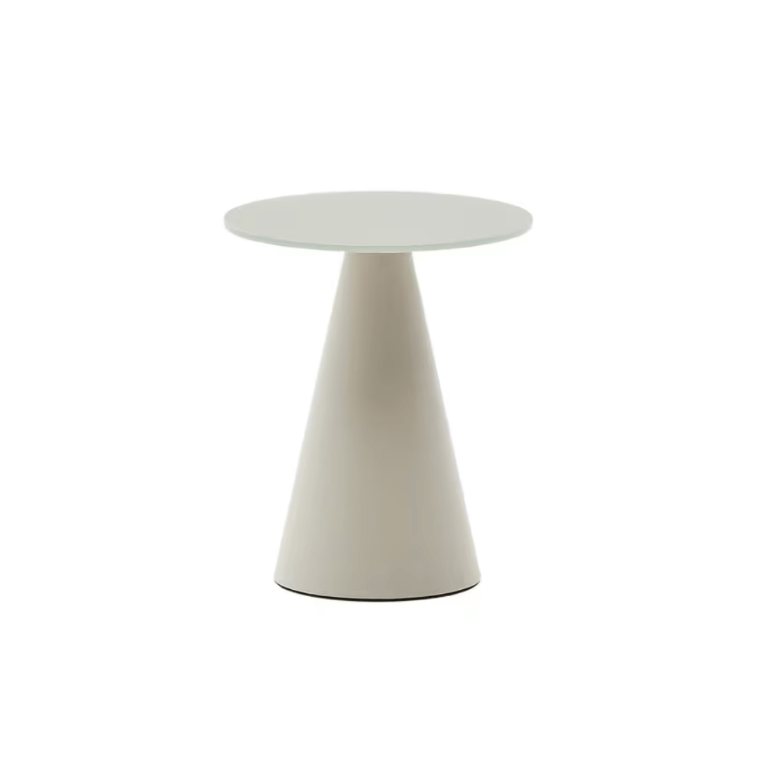 Table d'appoint moderne en métal gris