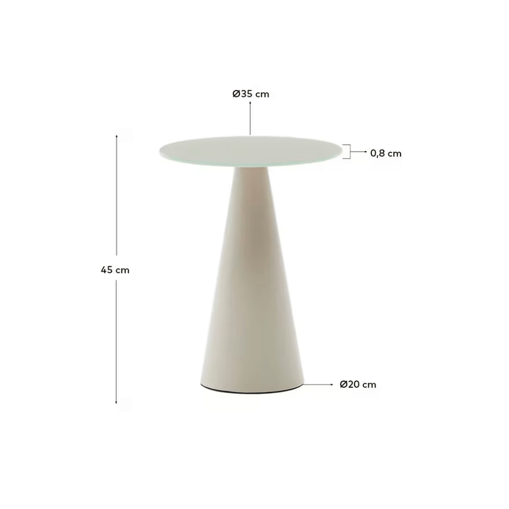 Table d'appoint moderne en métal gris