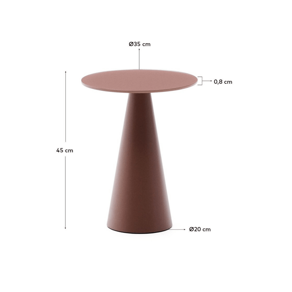 Table d'appoint en métal moderne