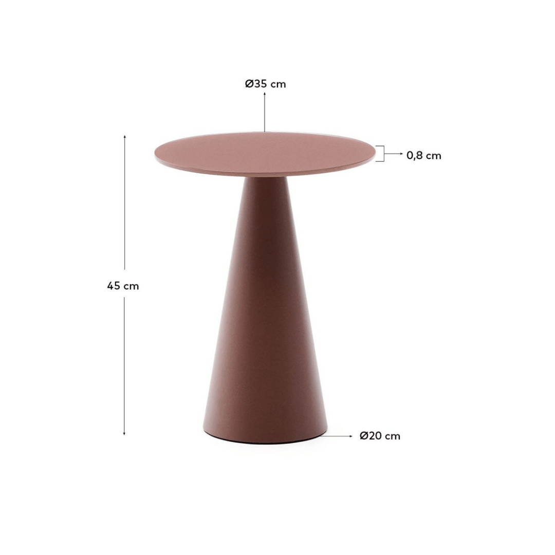 Table d'appoint en métal moderne