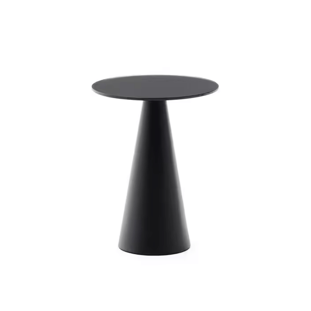 Table d'appoint moderne en métal noir