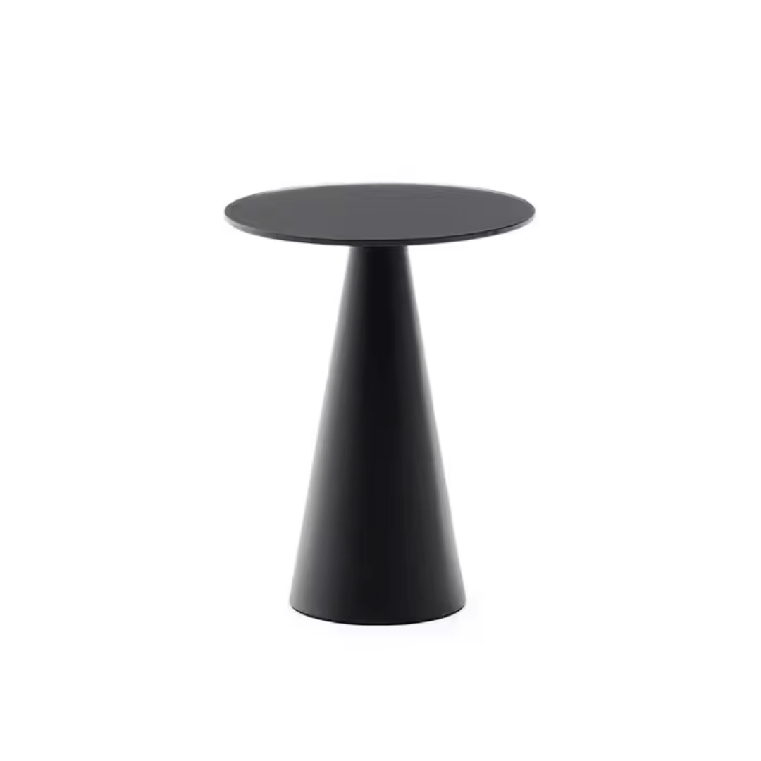 Table d'appoint moderne en métal noir