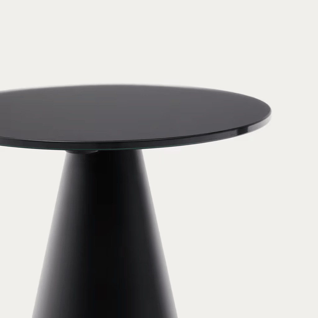 Table d'appoint moderne en métal noir