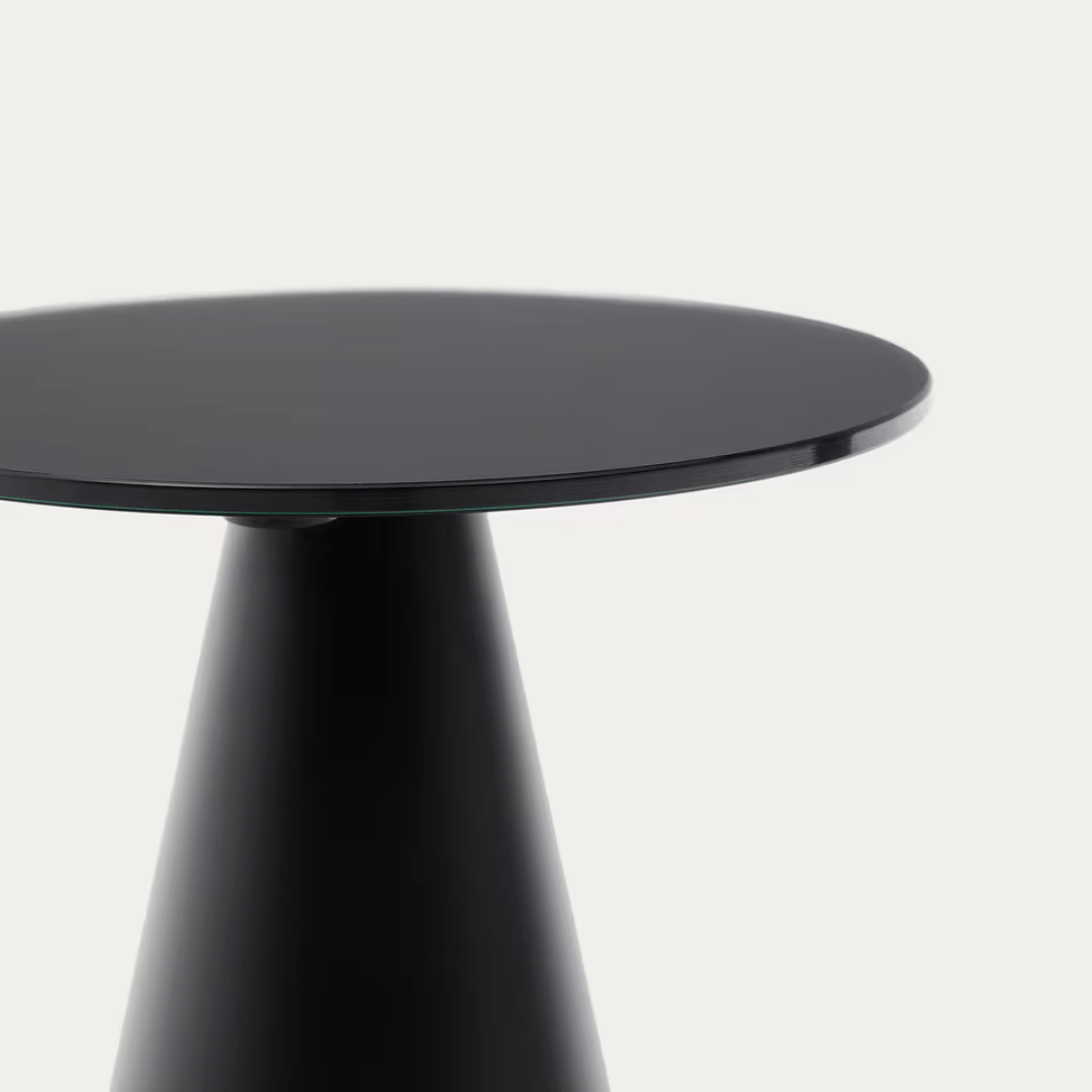 Table d'appoint moderne en métal noir