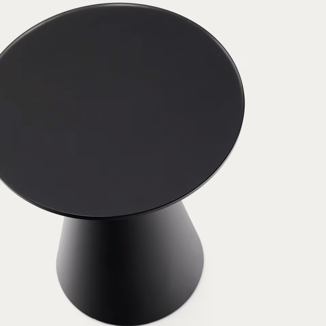 Table d'appoint moderne en métal noir