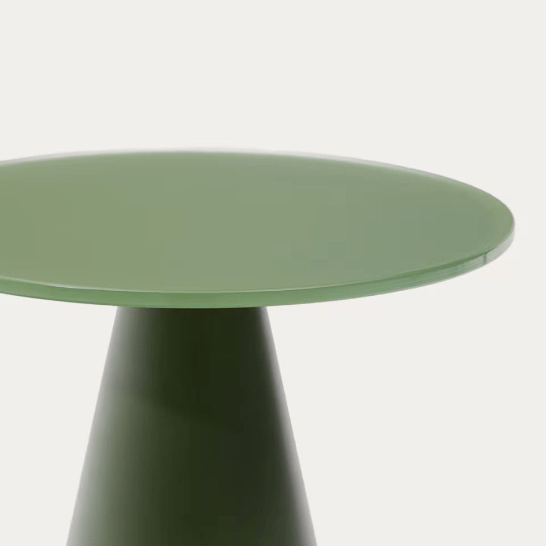 Table d'appoint moderne en métal vert