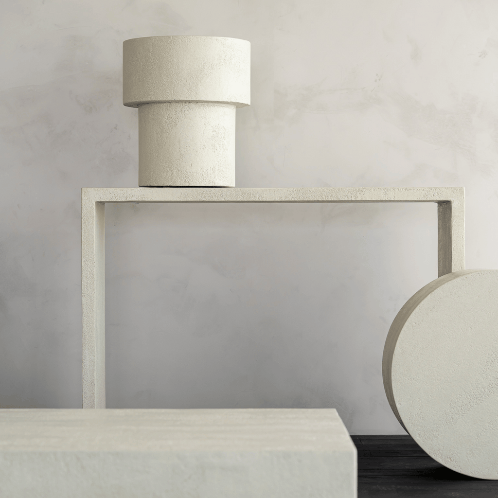Table basse rustique blanche pour salon