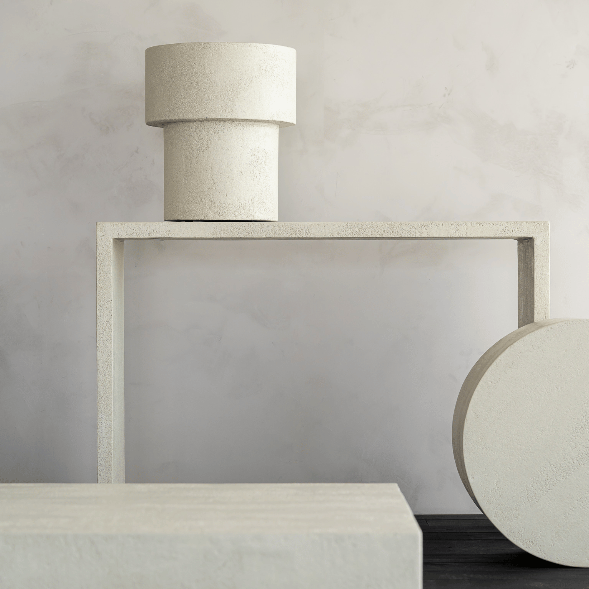 Table basse rustique blanche pour salon