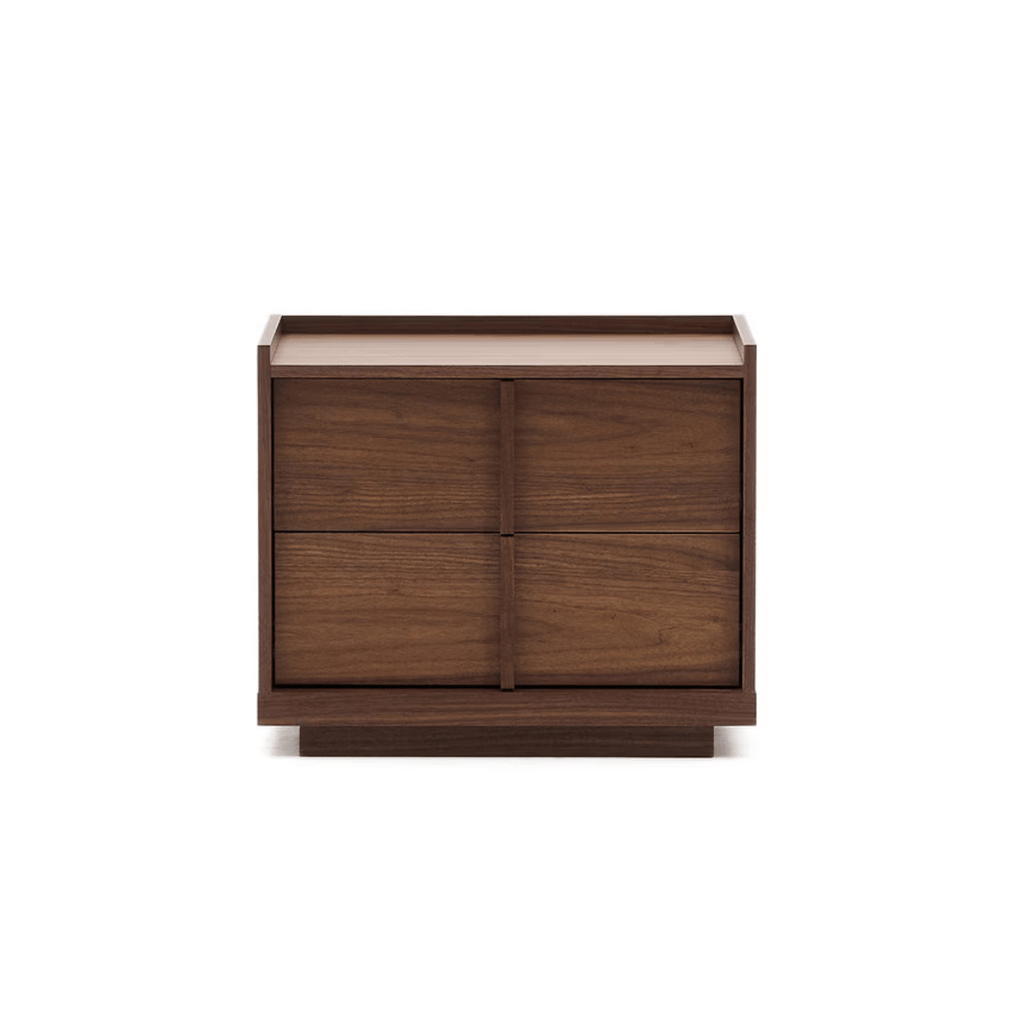 Table de chevet en noyer marron du milieu du siècle pour chambre à coucher