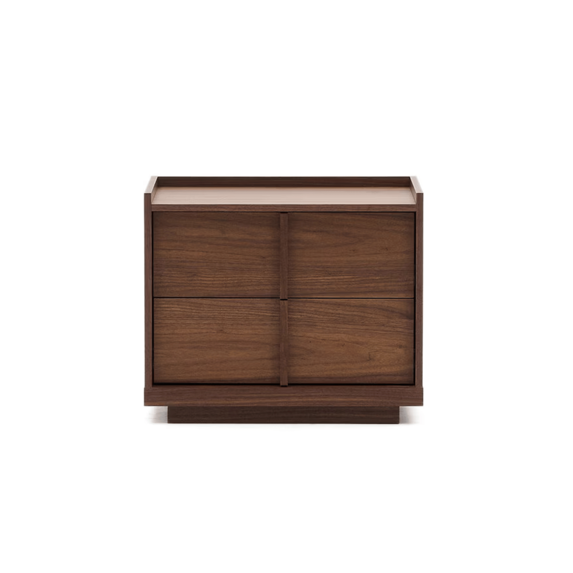 Table de chevet en noyer marron du milieu du siècle pour chambre à coucher
