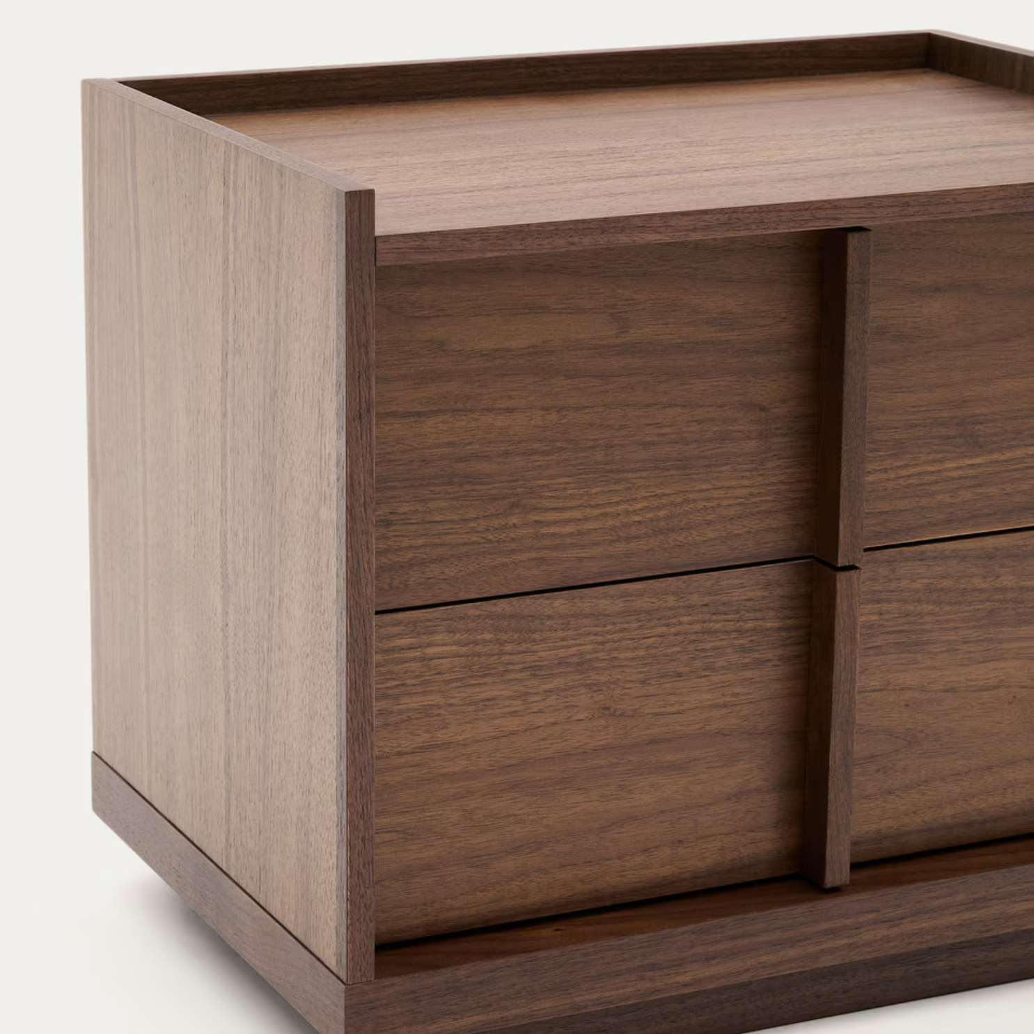 Table de chevet en noyer marron du milieu du siècle pour chambre à coucher