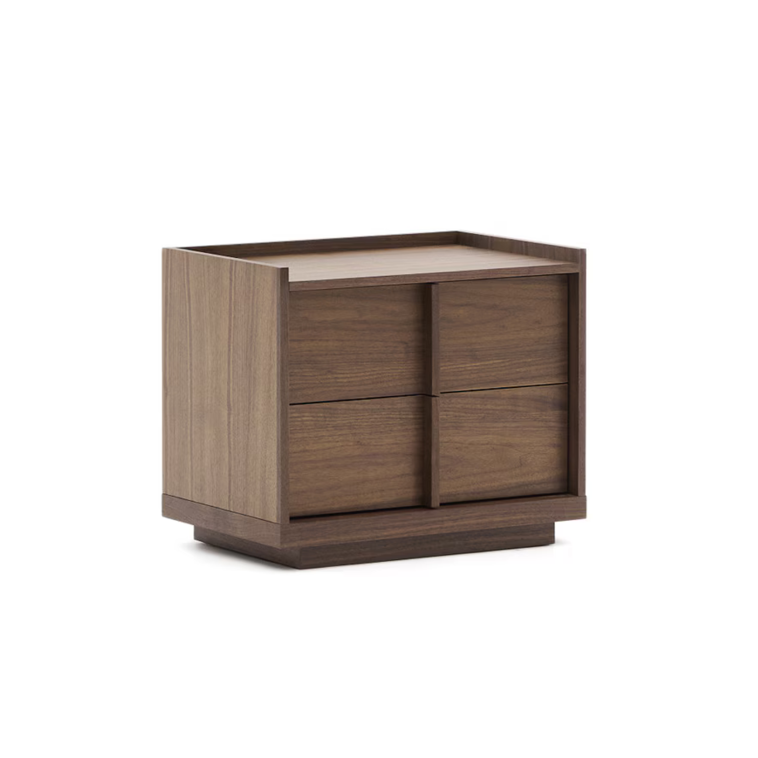 Table de chevet en noyer marron du milieu du siècle pour chambre à coucher