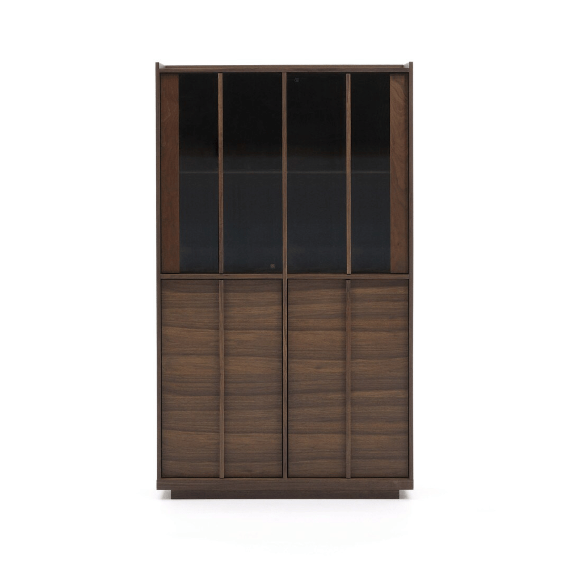 Meuble de rangement en noyer brun de style Mid-Century avec rangement pour le salon